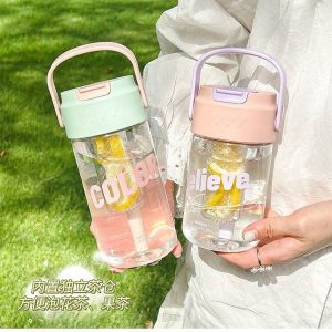 Garrafa de Água 600ml com Tampa Flip De…